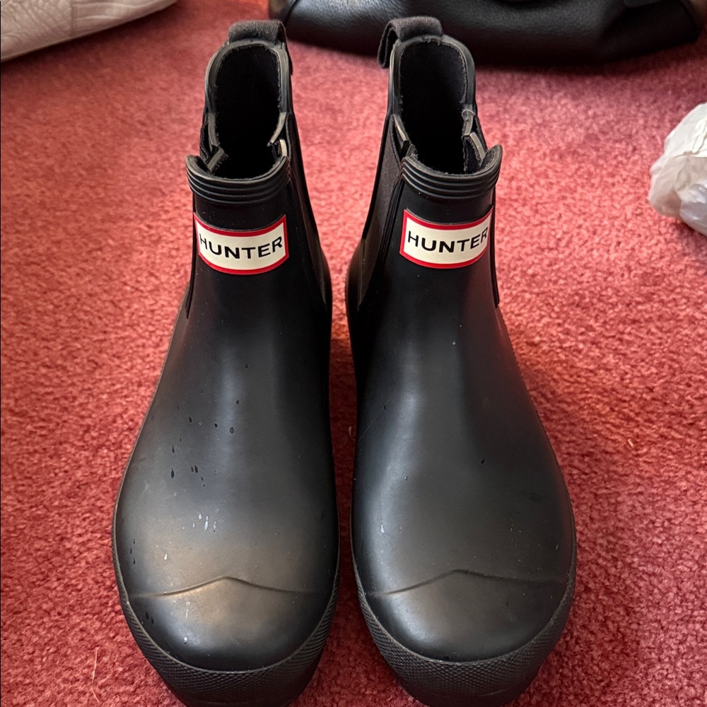 Hunter Classic Black Ankle Boots